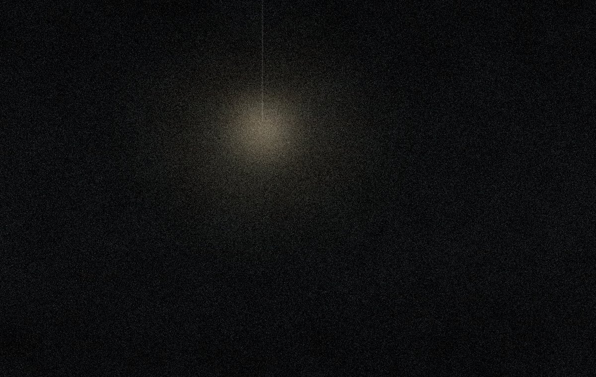 A bare bulb in still air.